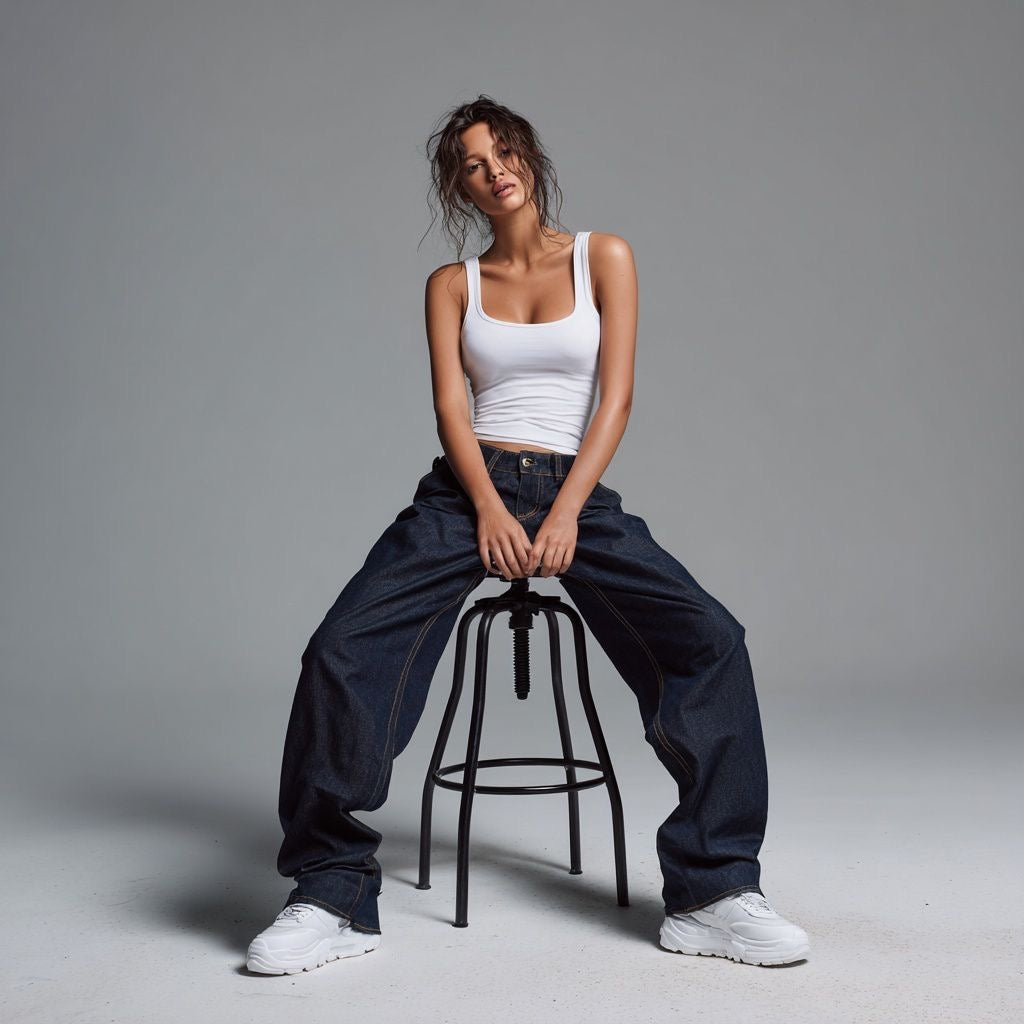 WIDE-LEG WOMEN JEANS