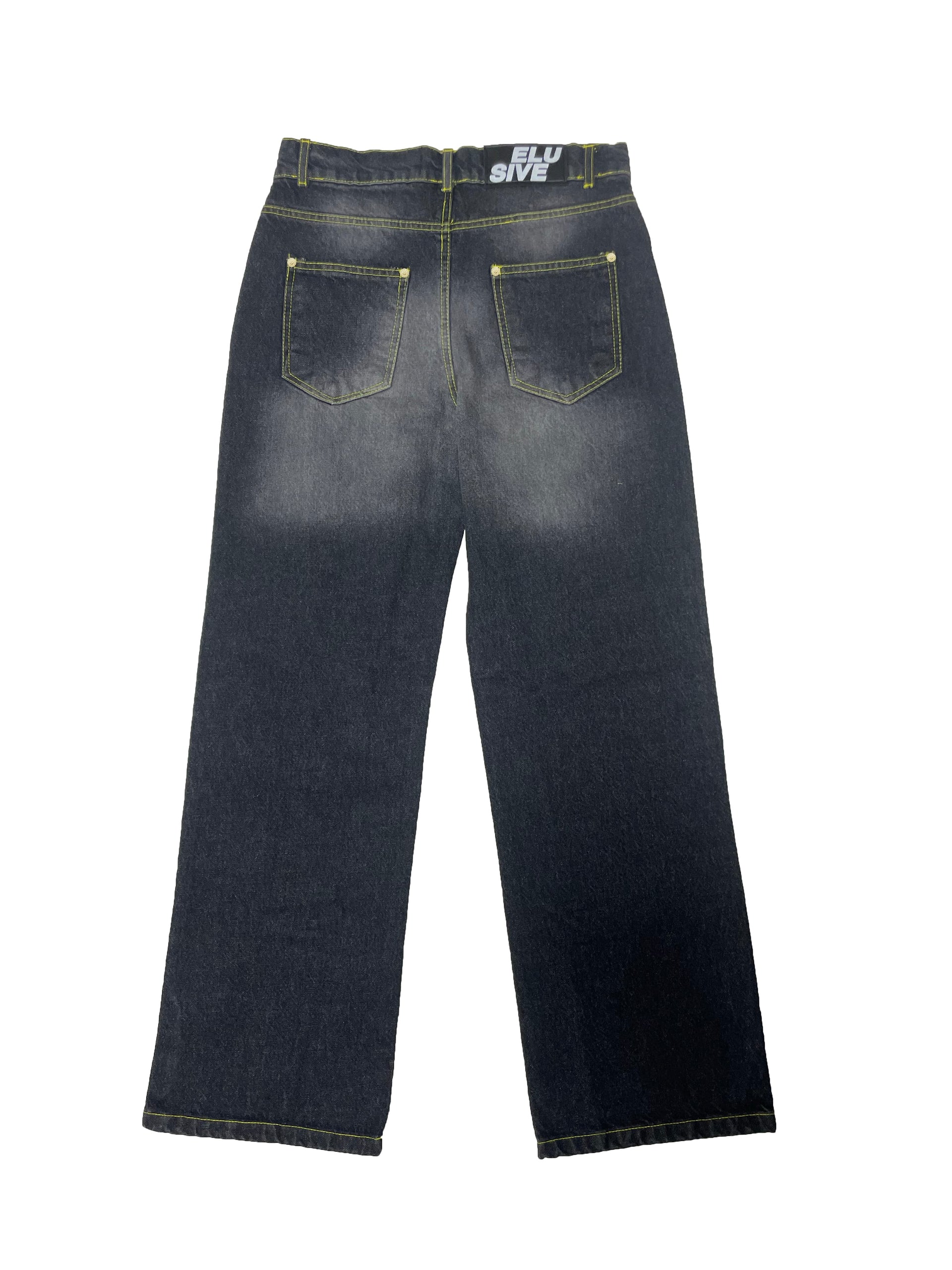 BAGGY-FIT SIGNATURE-BLACK JEANS