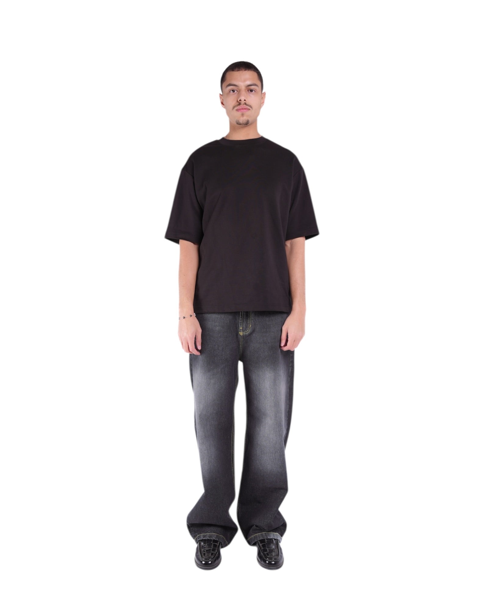 BAGGY-FIT SIGNATURE-BLACK JEANS