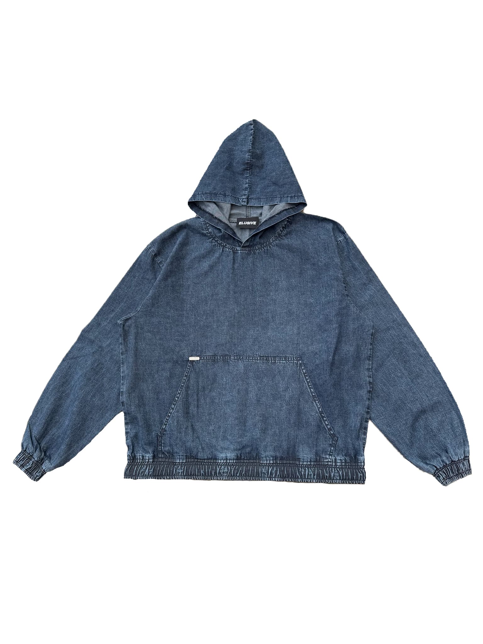 Stone Washed Denim Hoodie
