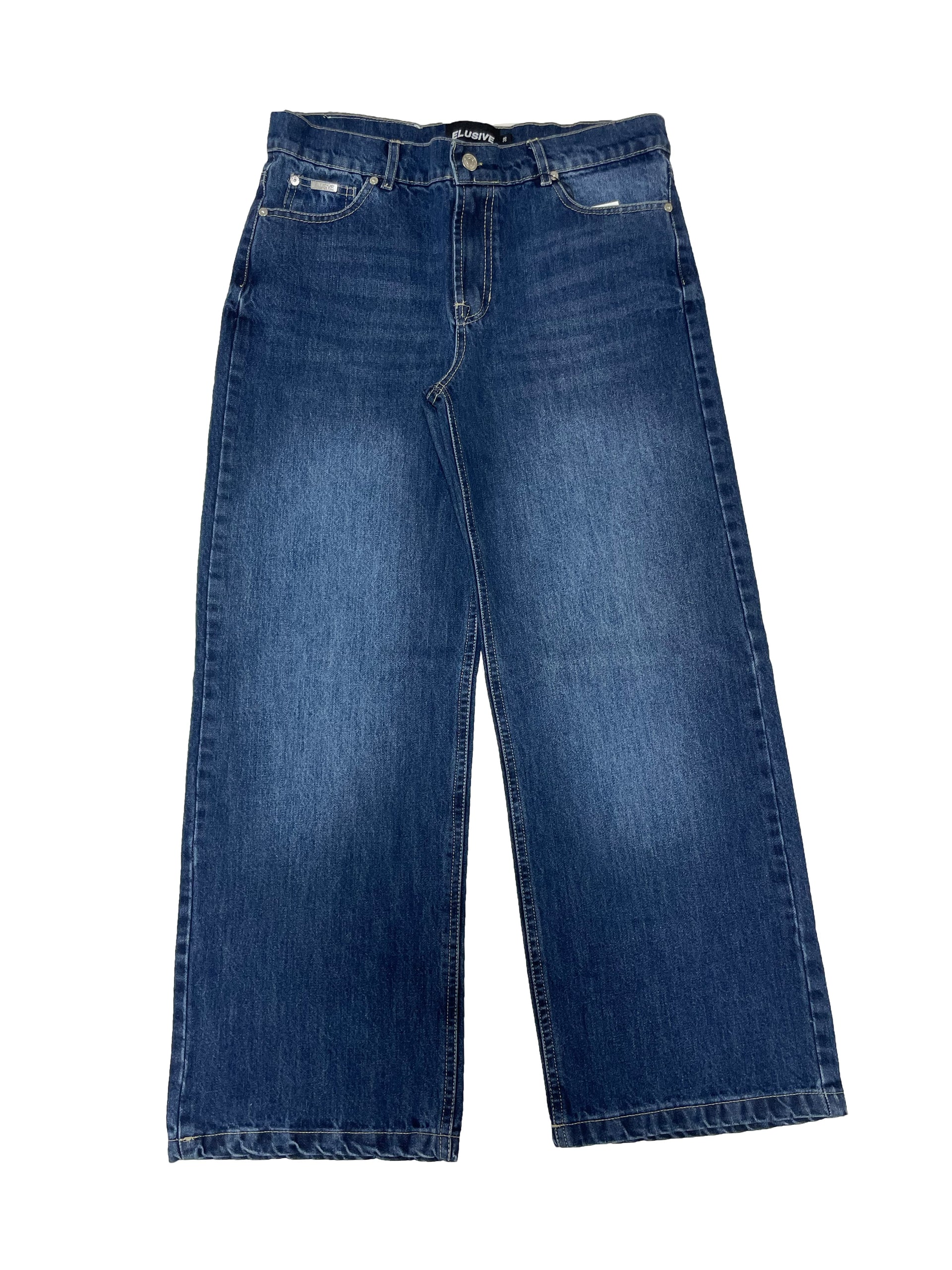 BAGGY-FIT DARK-BLUE JEANS