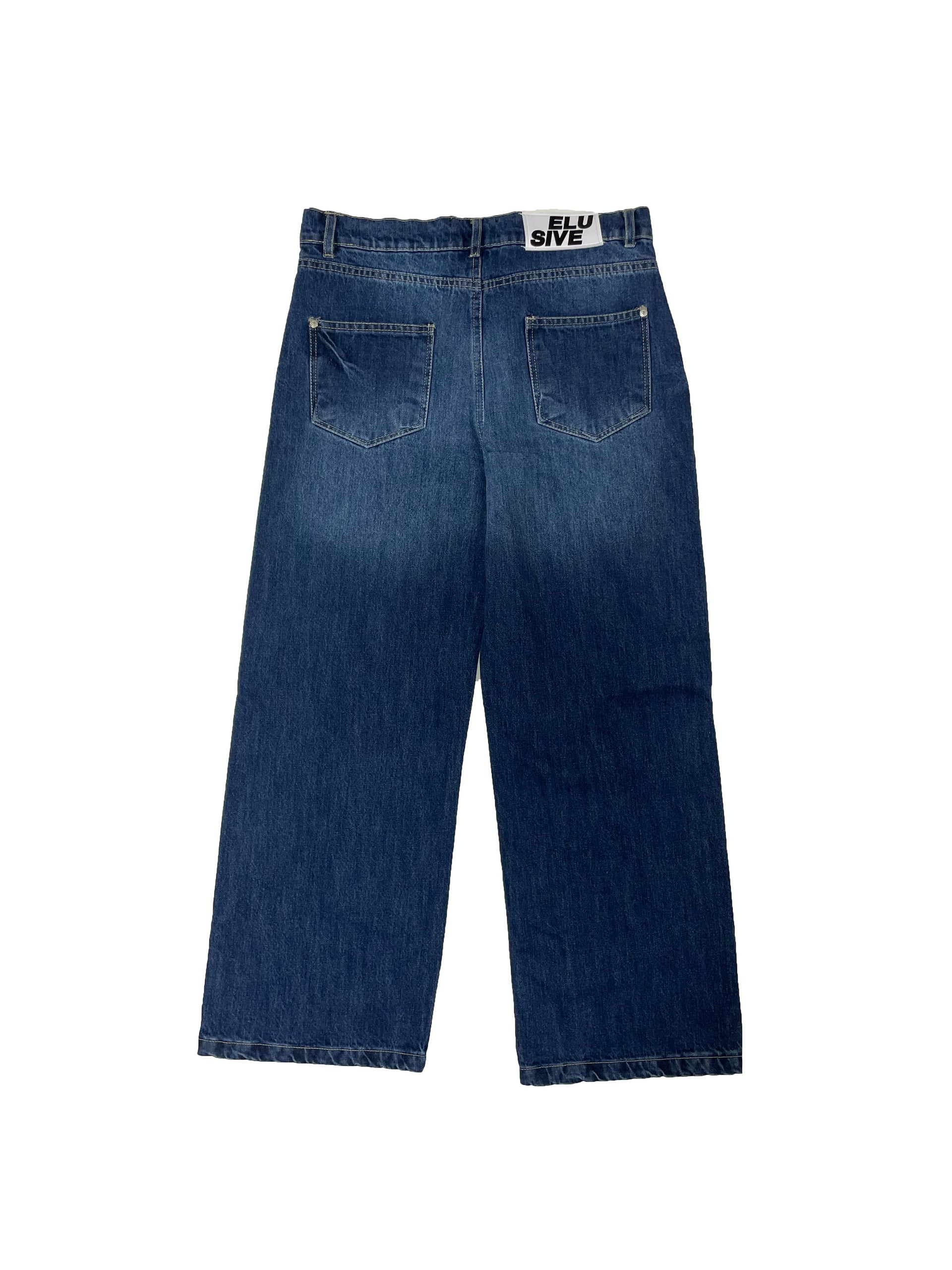 BAGGY-FIT DARK-BLUE JEANS