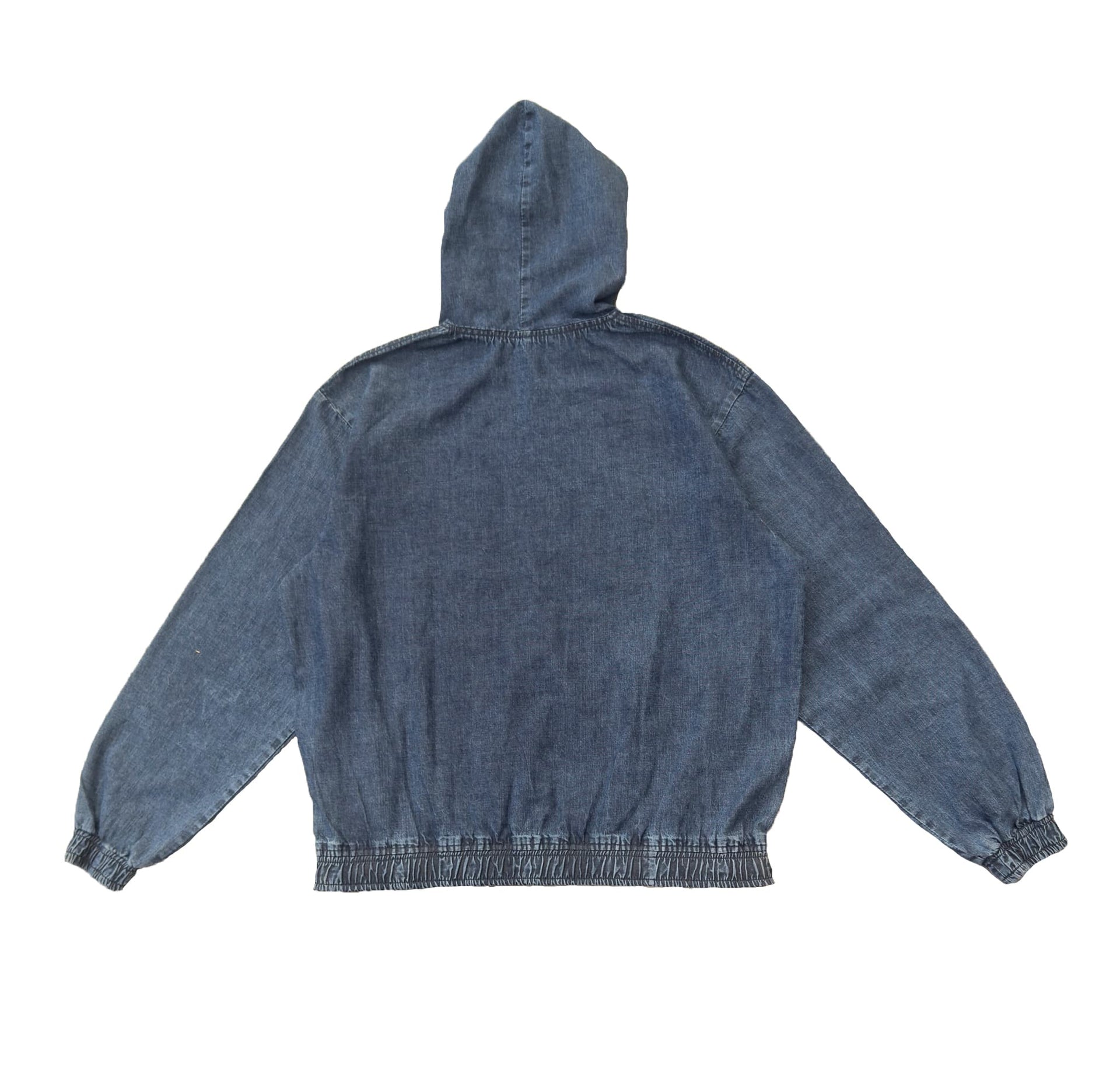 Stone Washed Denim Hoodie
