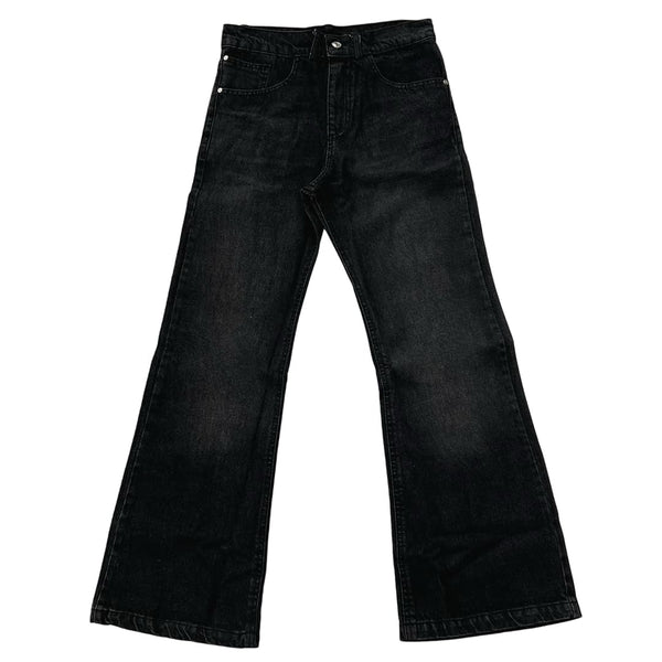 Faded Black Flared Jeans